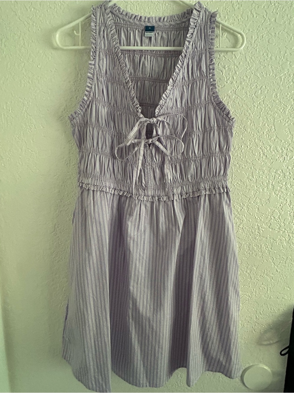 Old Navy Lavender Striped Mini Dress
